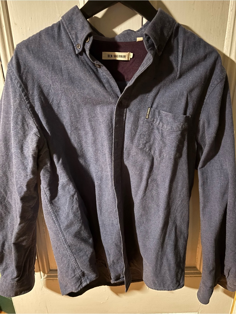 Ben Sherman Slate Blue Button-Front Flannel Shirt